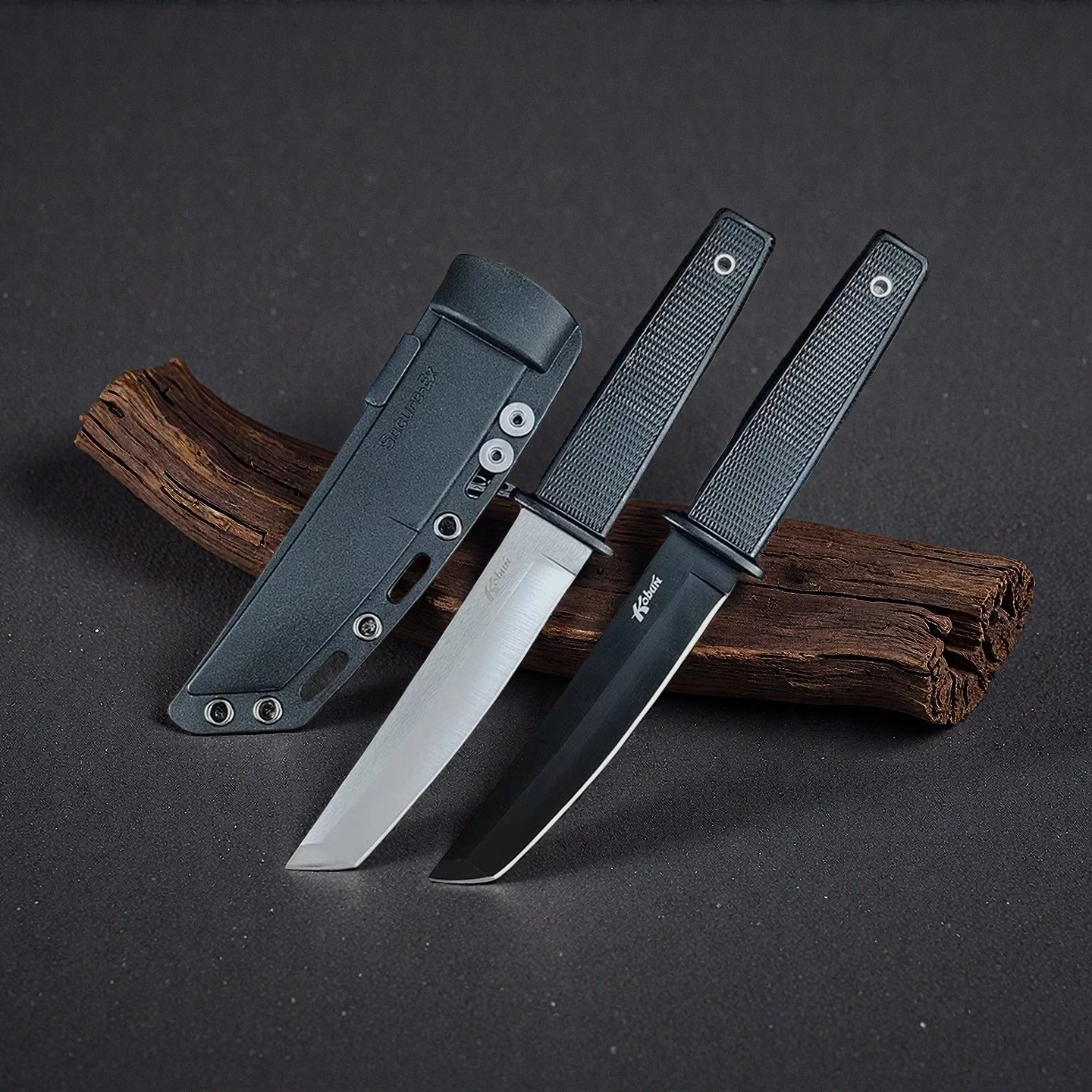 Sanmei 5.5in Fixed Blade Knife   Stainless 8Cr13Mov Steel Nylon Wave Fibre Secure-Ex Sheath 17TZ Outdoor Hunting  EDC Tools