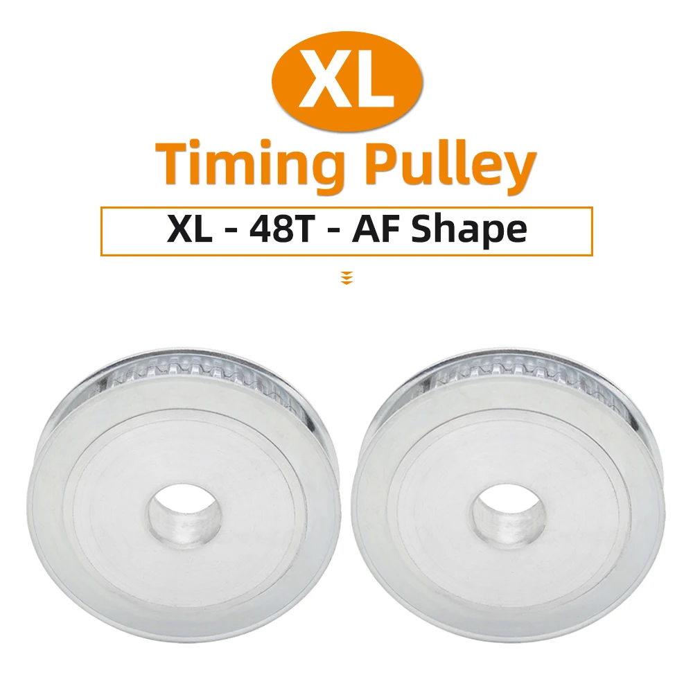 XL-48T Timing Pulley Trapezoidal Tooth Bore 8/10/12 mm Alloy Belt Pulley Pitch 5.08 mm For Width 10/15mm XL Timing Belt 48Teeth