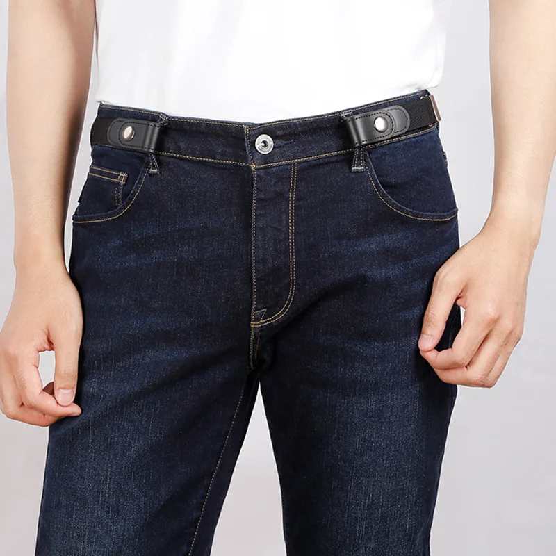 Unsichtbarer Stretchgürtel ohne Schnalle für Damen und Mädchen, Jeans, Hosen, bequem, verstellbar, elastisch, schnallenfrei – Detail 1