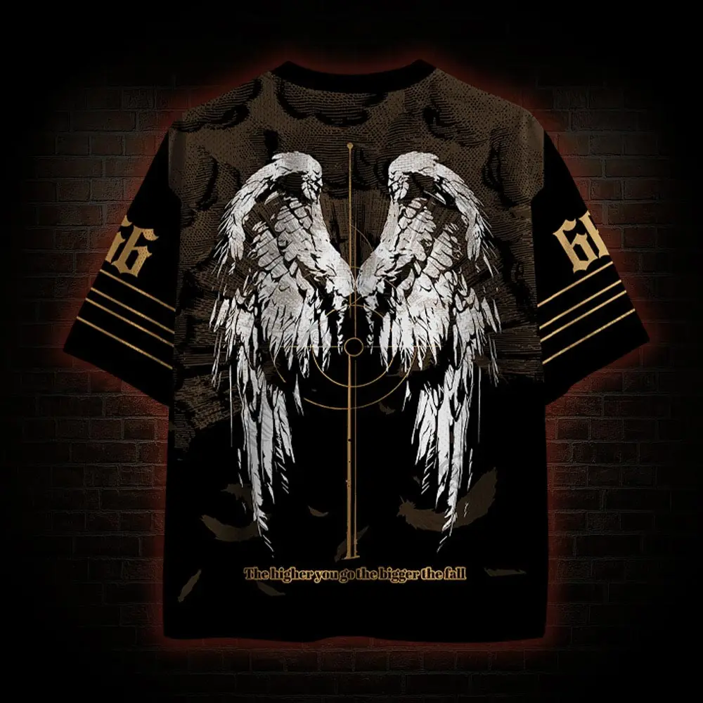 Hot Selling Street Quick Drying Mesh Sportswear, Black Series Mythical God Series, Adult Fitness Breathable V-neck T-shirt