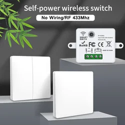 Wireless Smart Switch Light RF 433MHz 1/2/3Gang 86 Wall Switch with Remote Control Interruptor Smart Light Switch for Lamp LED