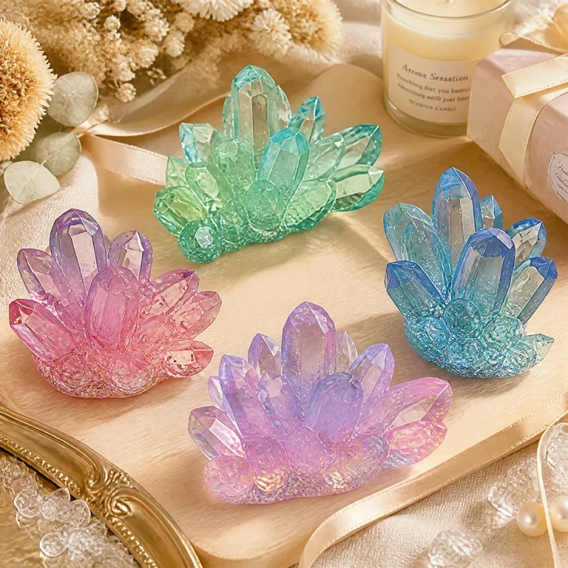 Rockery Candle Aromatherapy Silicone Mold Crystal Cluster Stone Cake Decor Chocolate Baking Molds Home Ornaments Jewelry Craft
