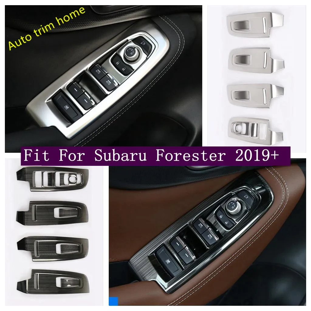 

Inner Door Handle Holder Window Glass Lift Control Switch Button Cover Trim Fit For Subaru Forester 2019 - 2023 Car Accessories