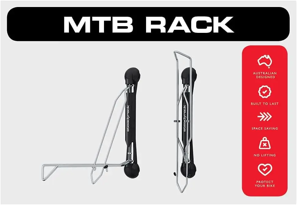 Bike Racks - Mountain Bike Rack - Wall Mounted Bike Rack Storage Solution for Your Home, Garage, or Park