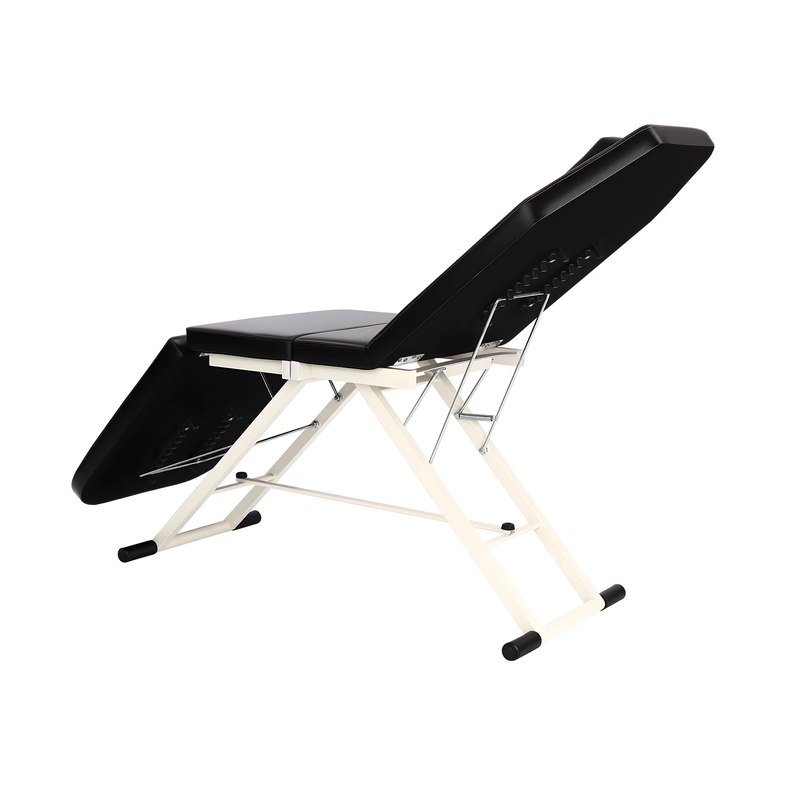 Tragbarer Klappbarer Spa-Stuhl Schwarz 3-Fach Faltbare Massageliege Belastbarkeit 200-250kg PU Für Krankenhäuser, Schönheitssalons, Spa – Detail 12