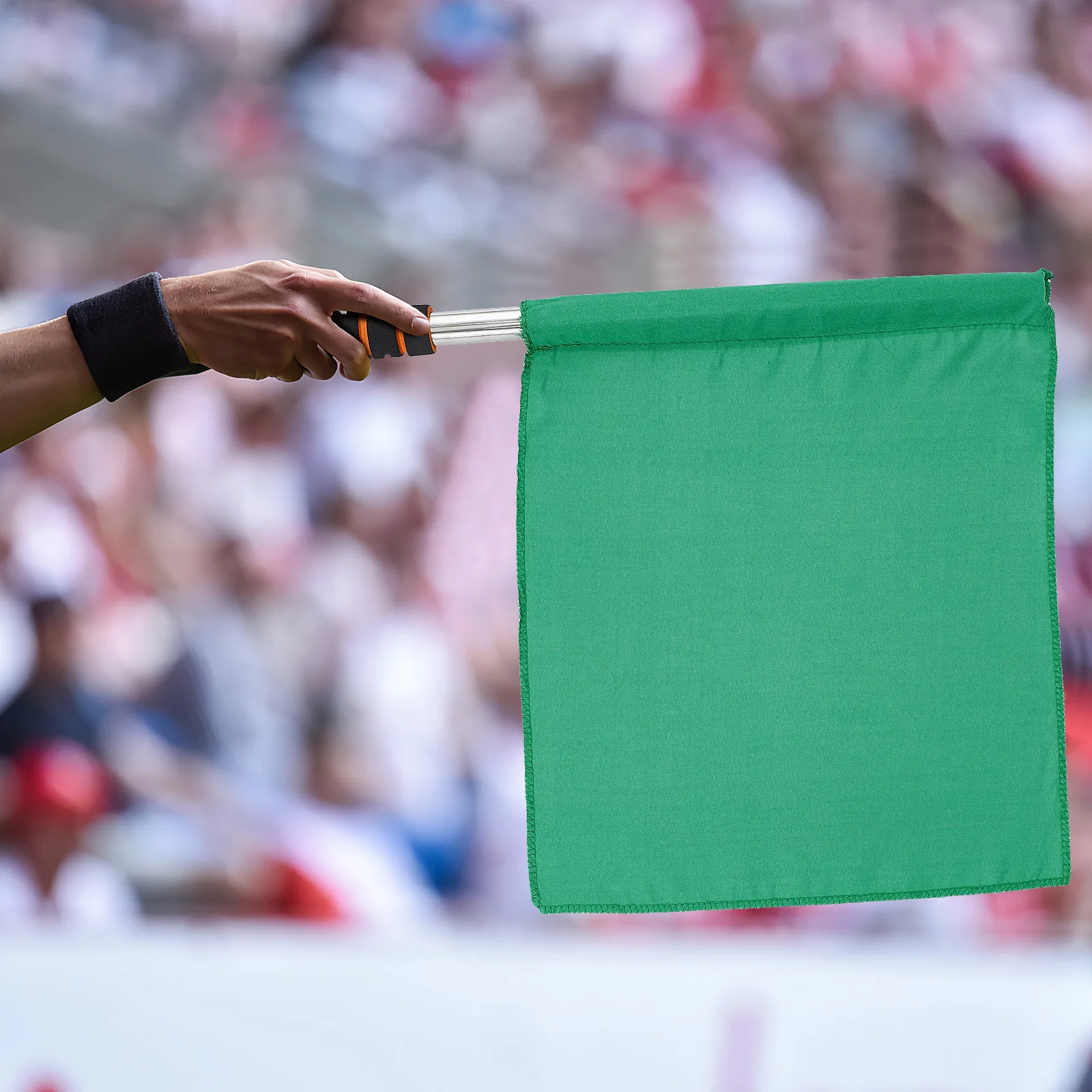 

4Pcs Match Signal Flags Referee Hand Flag for Outdoor Football Game Portable Small Conducting Flags with Spongy Fabric Grip