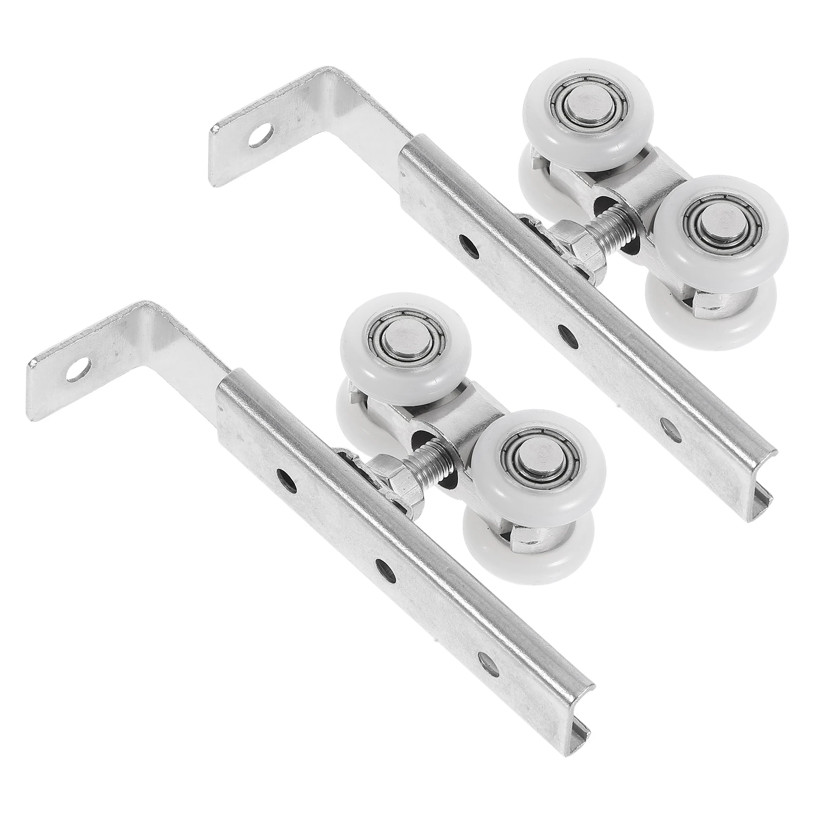 

2pcs Stainless Steel Sliding Door Rollers Heavy Duty Silent Damping Pulley Closet Wardrobe Glass Doors Double Wheel Hanging