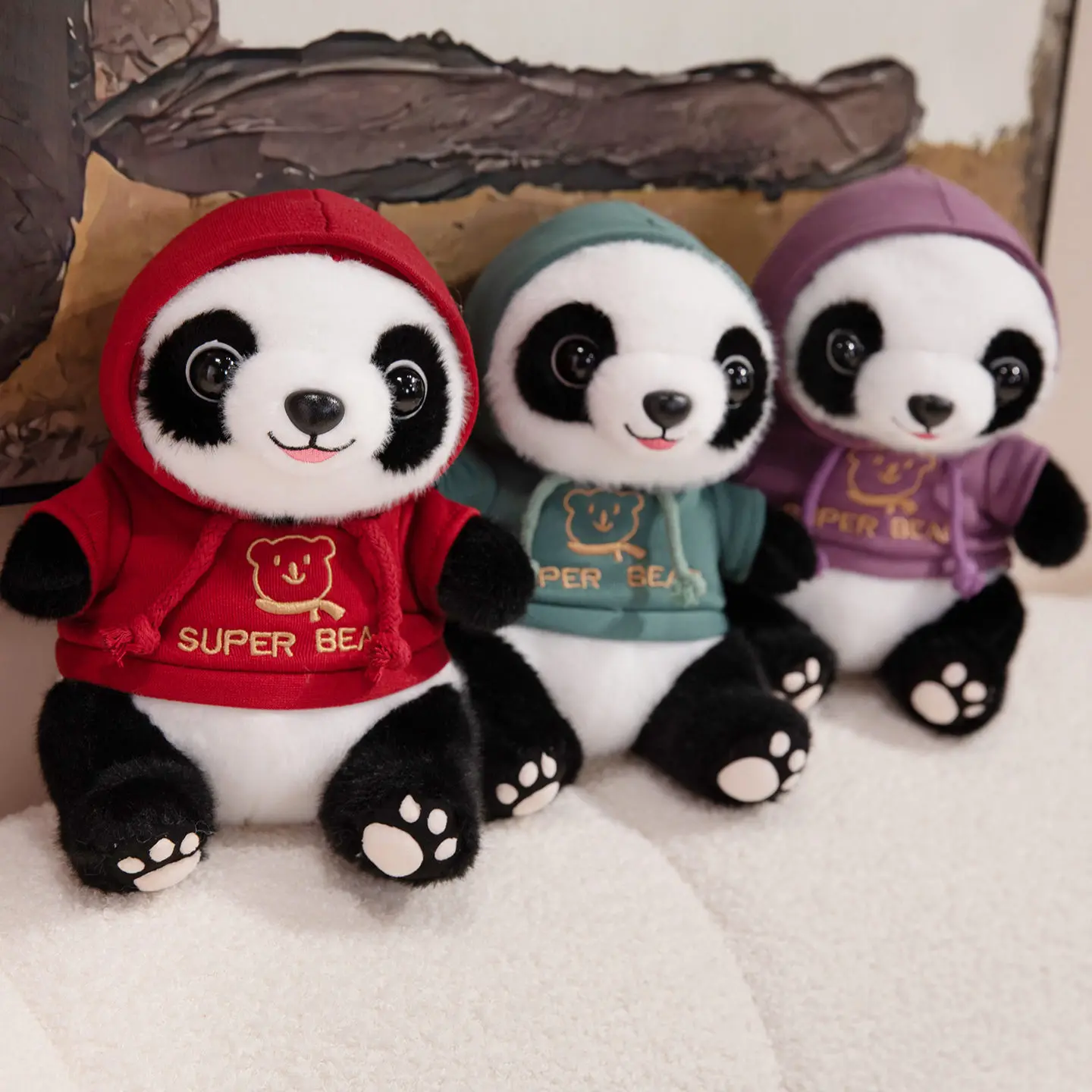 

Super Soft Fabric Toy Stuffed Animal Toy Lifelike Panda Plush Toy Sweet Face Cute Paw Panda Doll Kid Birthday Xmas Gift