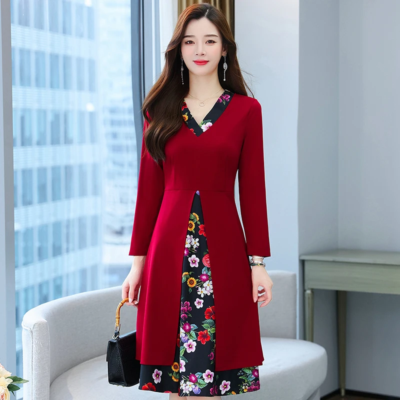 fitted lace wedding dress Rebecca Taylor Women's Chiffon Smocked-Waist Dress - Red Lip main image 0