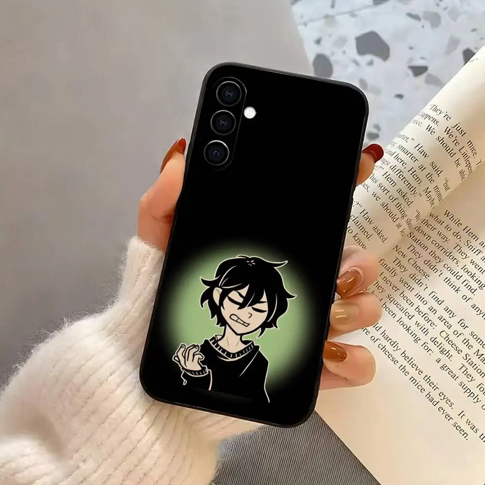 삼성 갤럭시 A73,A72,A71,A70,A53,A52,A51용 A-Andy L-leyLeyS 전화 케이스의 C-관, 부드러운 실리콘 블랙 커버