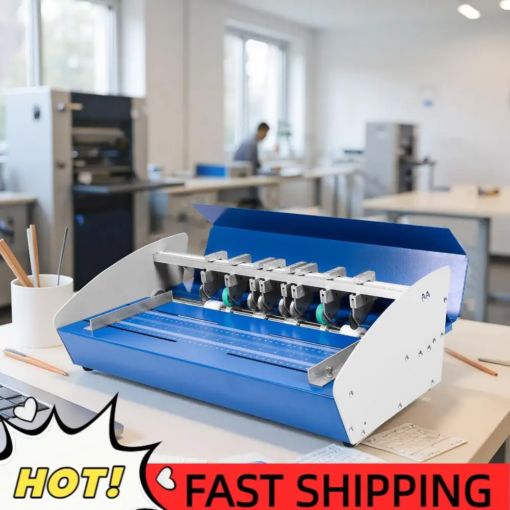 

460mm Electric 3-in-1 Creasing Machine with Scale Ruler Multifunction Adjustable Folding Machine for Cards Invitations Tickets