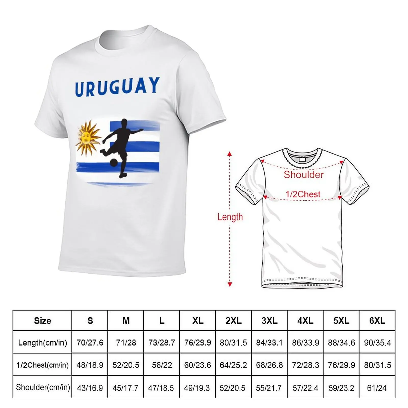 Uruguay national soccer team T-Shirt black cotton t-shirt plain for man package t shirt personalised cotton t shirt man T-Shirt