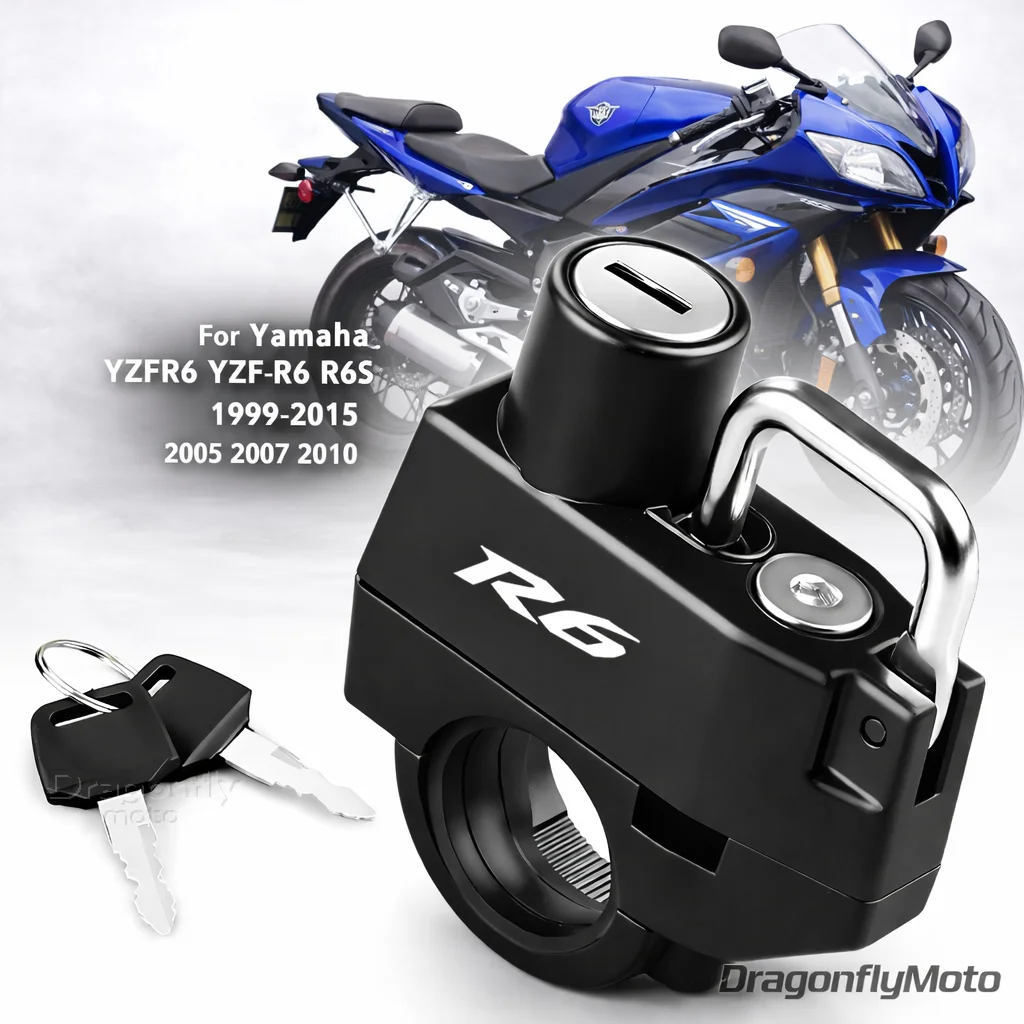 

Замок для мотоциклетного шлема для Yamaha YZFR6 YZF R6 R6S 1999-2015 2005 2007 2010, противоугонное устройство для блокировки шлема