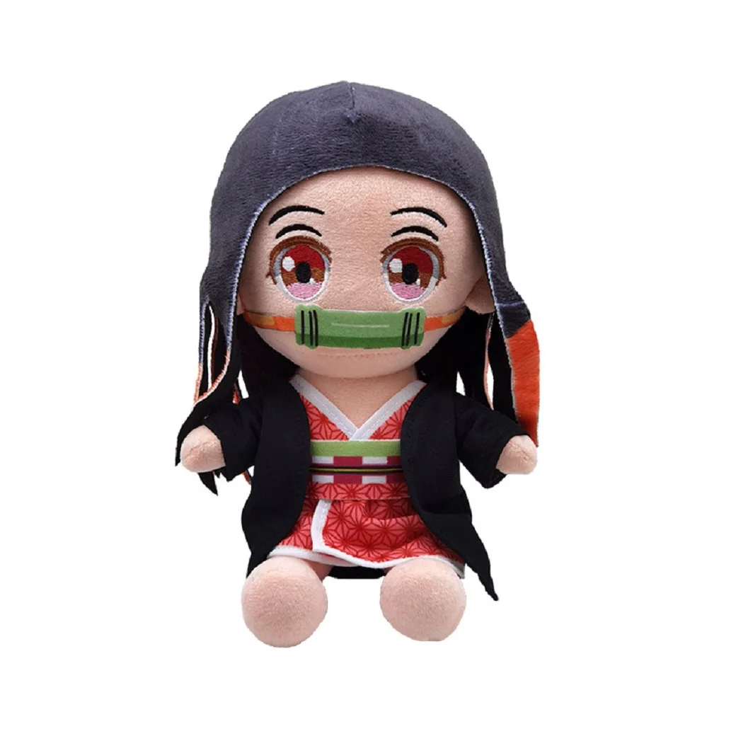 20cm Japan Anime Demon Slayer Akaza Rui Iguro Obanai Tanjirou Kamado Nezuko Agatsuma Zenitsu Plush Toys Doll Peluche Gift