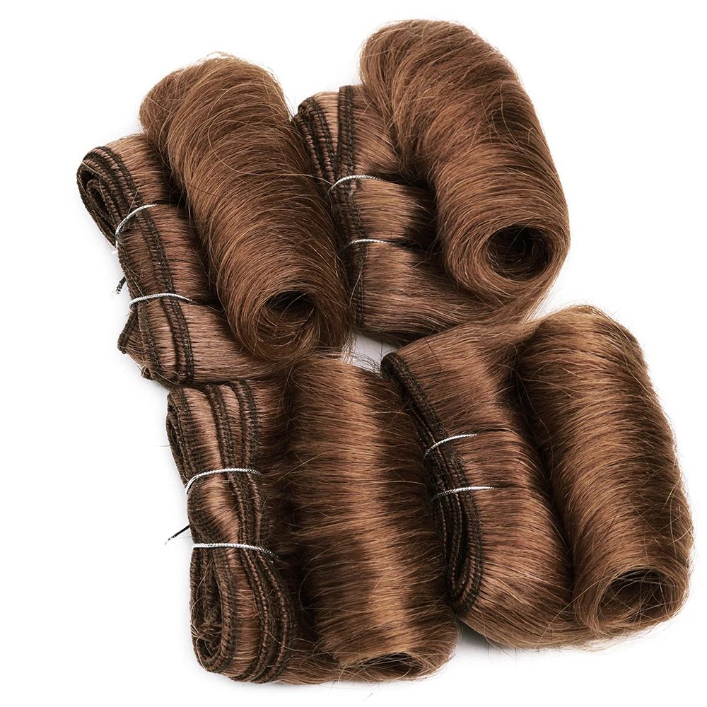 Curly Bundles 100% Human Hair 4 Bundles Deal Ombre Brazilian Hair Weave Bundles Human Hair Extension 5 5 6 7 Inches Short Hair