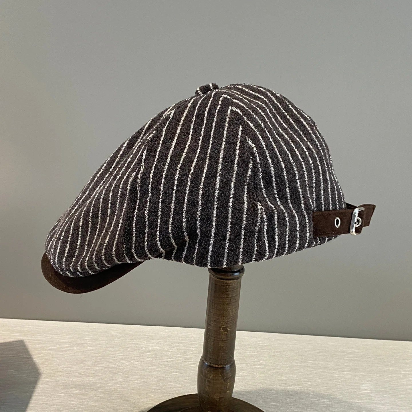 Woolen Cloth Stripe Versatile Check British Style Baseball Caps Autumn and Winter New Fashion Men Women Warm Retro Literary