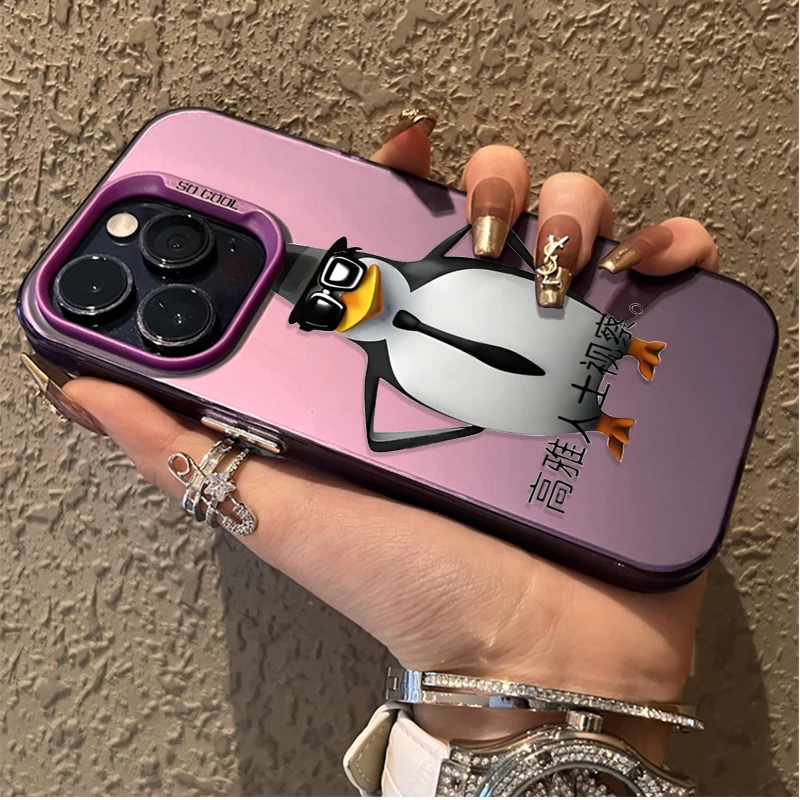 حافظة ثلاثية الأبعاد من William Tell Penguin لهاتف Xiaomi Redmi A5 A4 A3 A3X A2 A1 Plus 13X Redmi K80 Ultra K70 K70E K60 K60E K50 K40 K40S K30