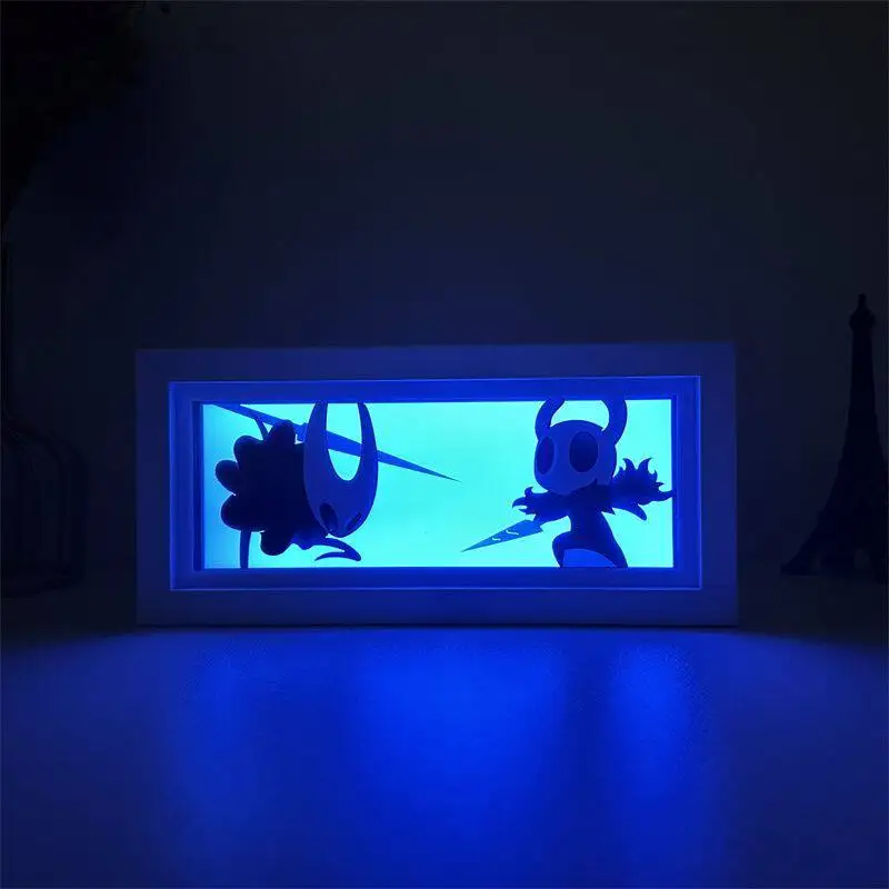 Hollow Knight Paper Cut Light Box LED Night Light Game Peripheral Desktop Atmosphere Lamp Gaming Room Decor Gift for Game Fans view 5