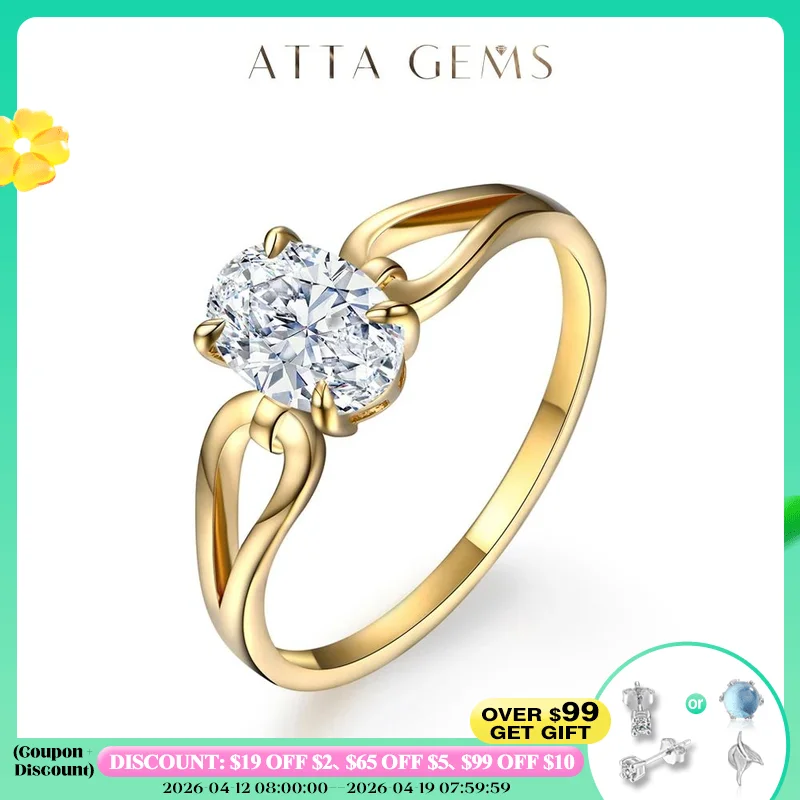 

Кольцо orlvs vs1 из муассанита с овальной огранкой, Ювелирное Украшение из желтого золота 18 К, 14 к, 10 к, цвет под бриллиант