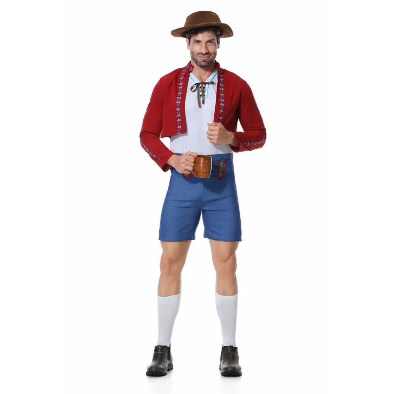 Traje de Carnaval de Oktoberfest bávaro alemán, traje tradicional de estilo nacional para hombres y mujeres, ropa de Festival auténtica