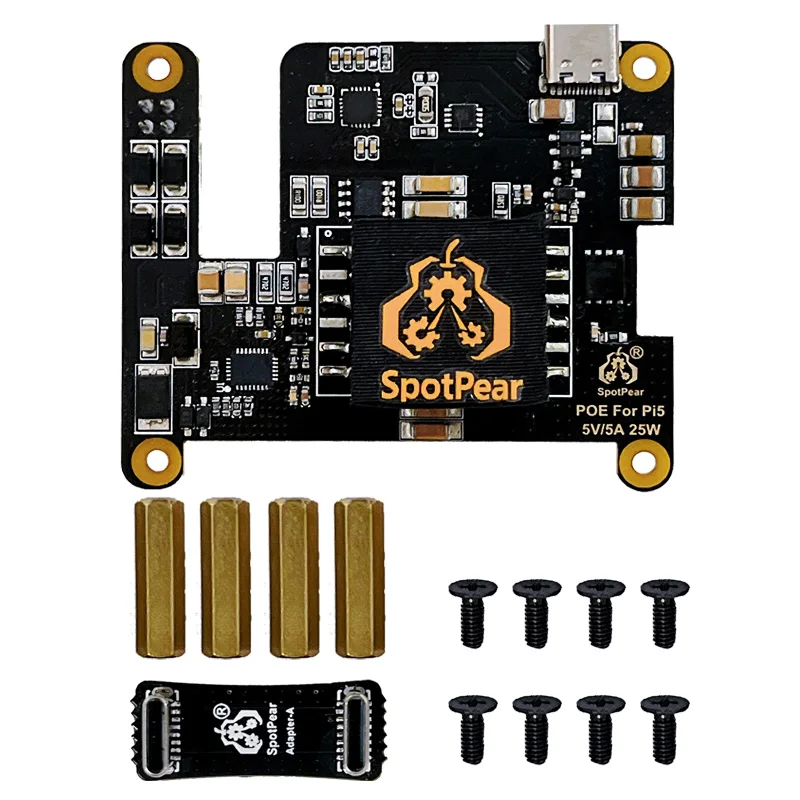 Imagem -03 - Placa de Expansão Raspberry Pi5 Poe com Ativação pd Trigger tipo c Power Over Ethernet Módulo 802.3af at