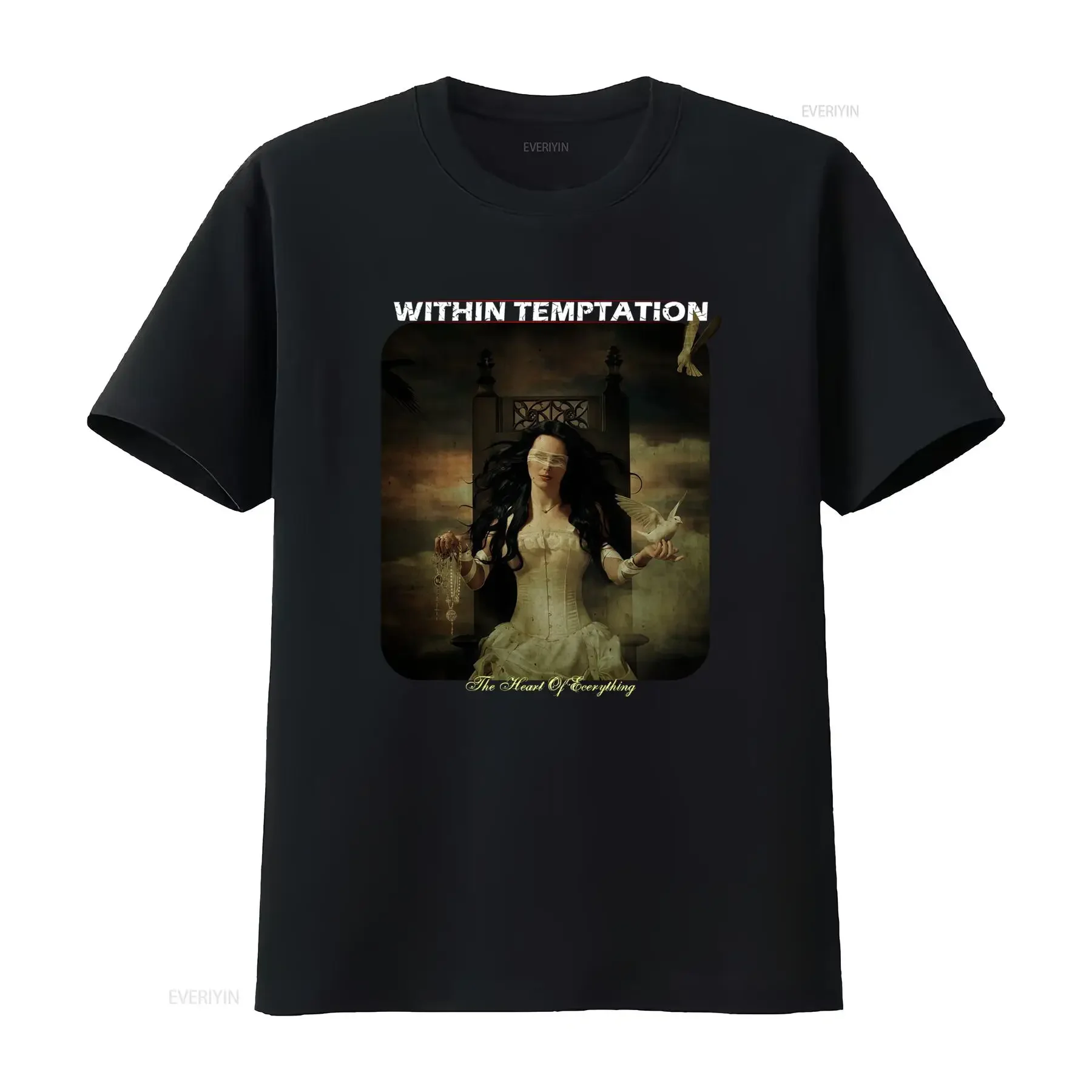 Within Temptation The Heart Of Everything T Shirt Available In All Sizes From S To 5Xl Uu296 vintage Washed Breathable Slightly