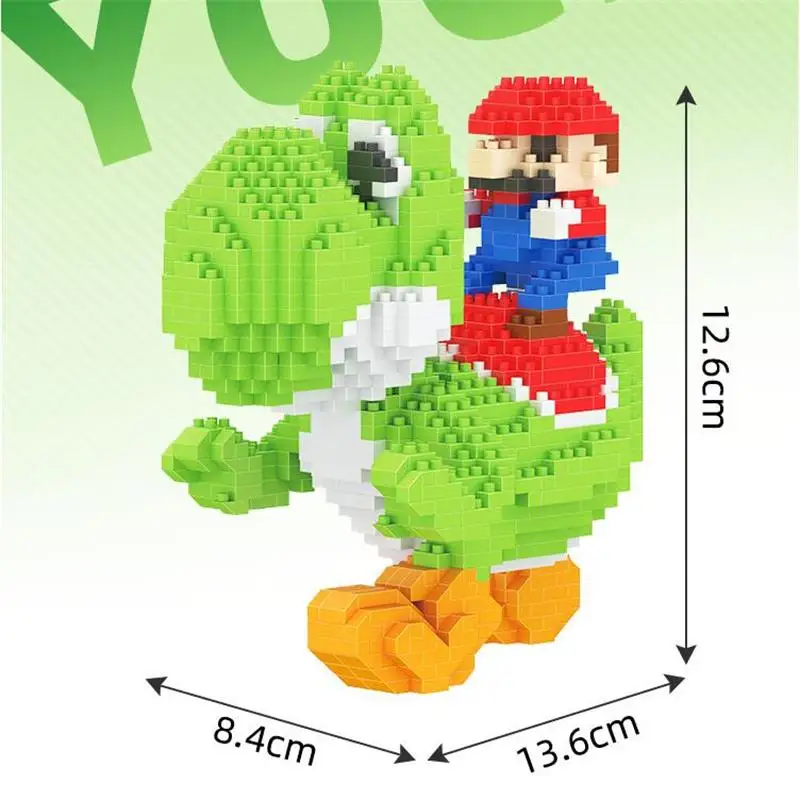 Super Fun Mini Blocks Cartoon Small Bricks DIY Building Toys Cute Anime Juguetes Wario Figures for Kids Gifts Birthday Present