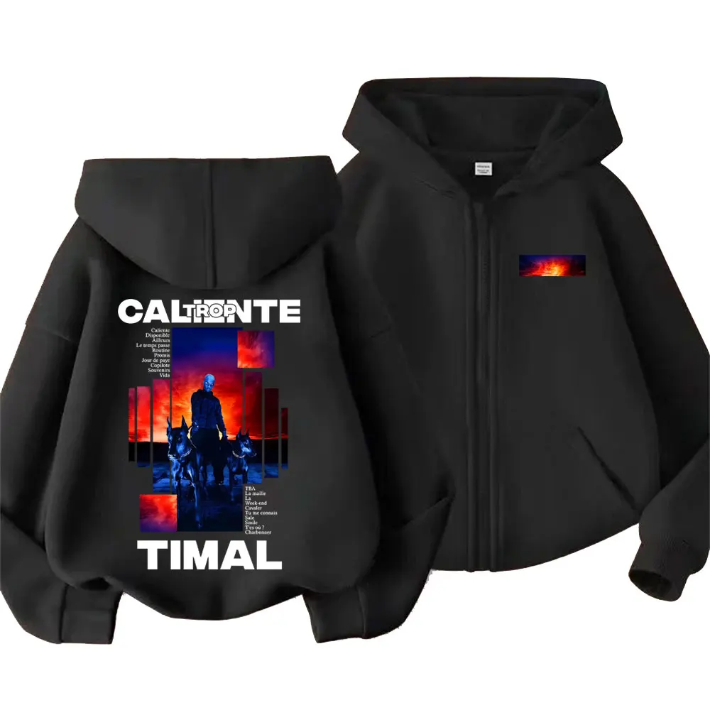 

Rapper Timal Caliente Trop Album Graphic Zipper Hoodie Men Women Casual Hip Hop Fashion Pop Music Zip Up Jacket Male Streetwear