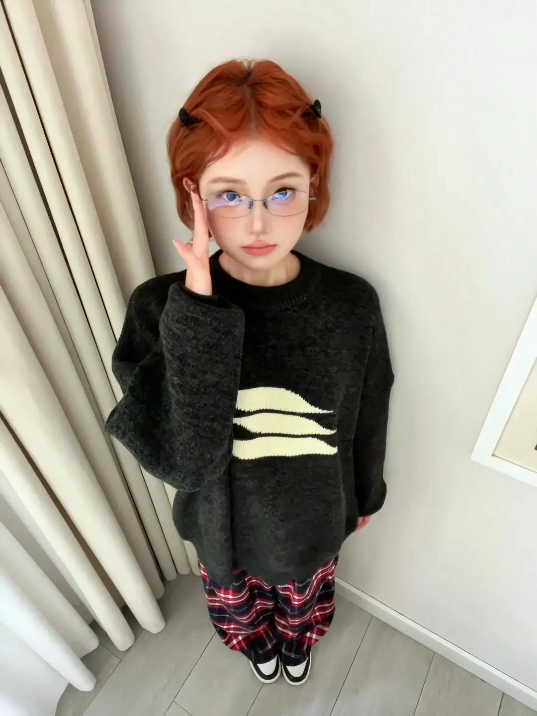 

American Sle Vintage Oversized Knitwear Women's Casual Pullover Sweater Spring Autumn Winter Loose Slimming Lazy College St...