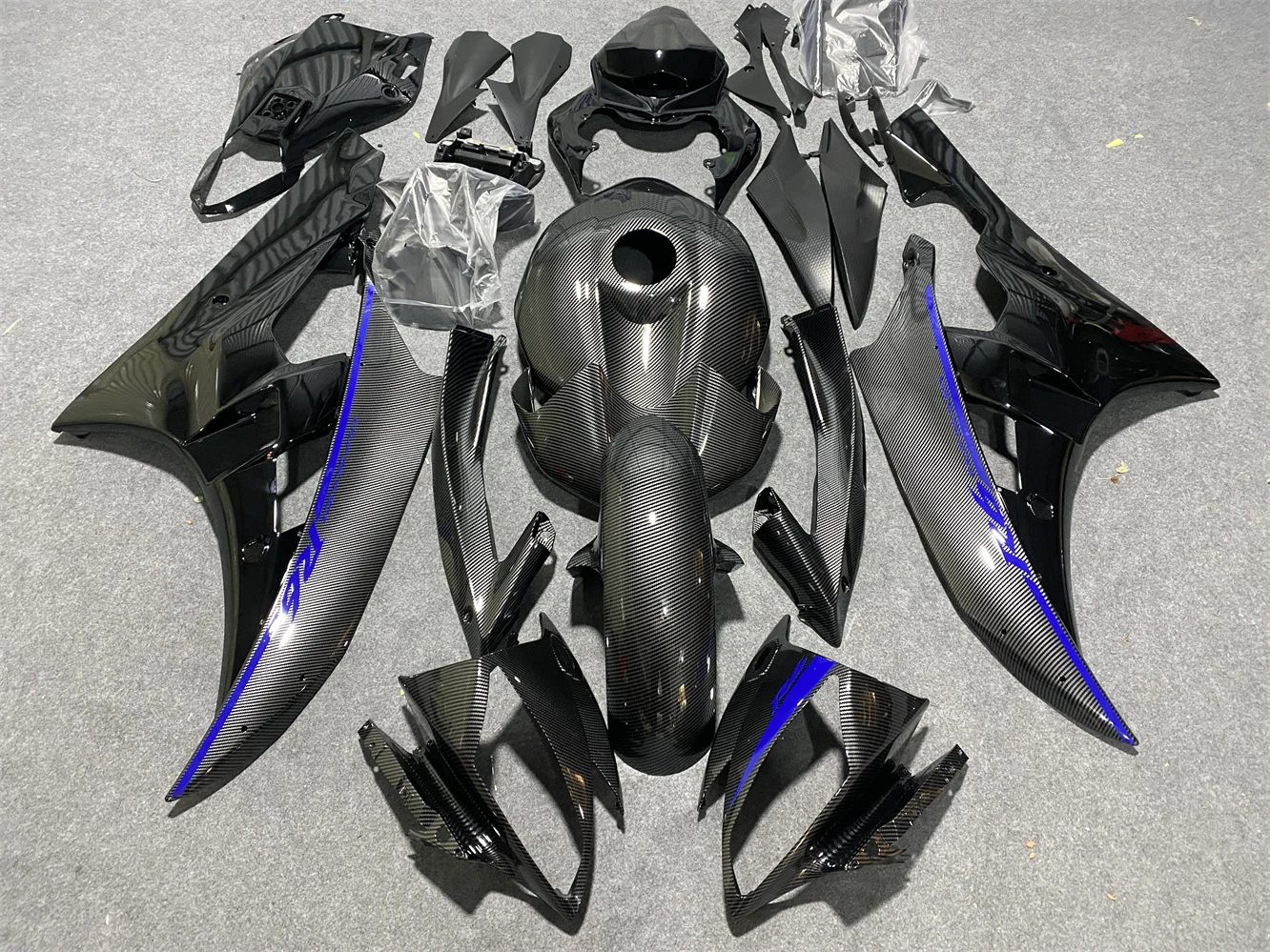 

New ABS Fairings Kit Fit for YAMAHA YZF- R6 2006 2007 06 07 Carbon fiber paint