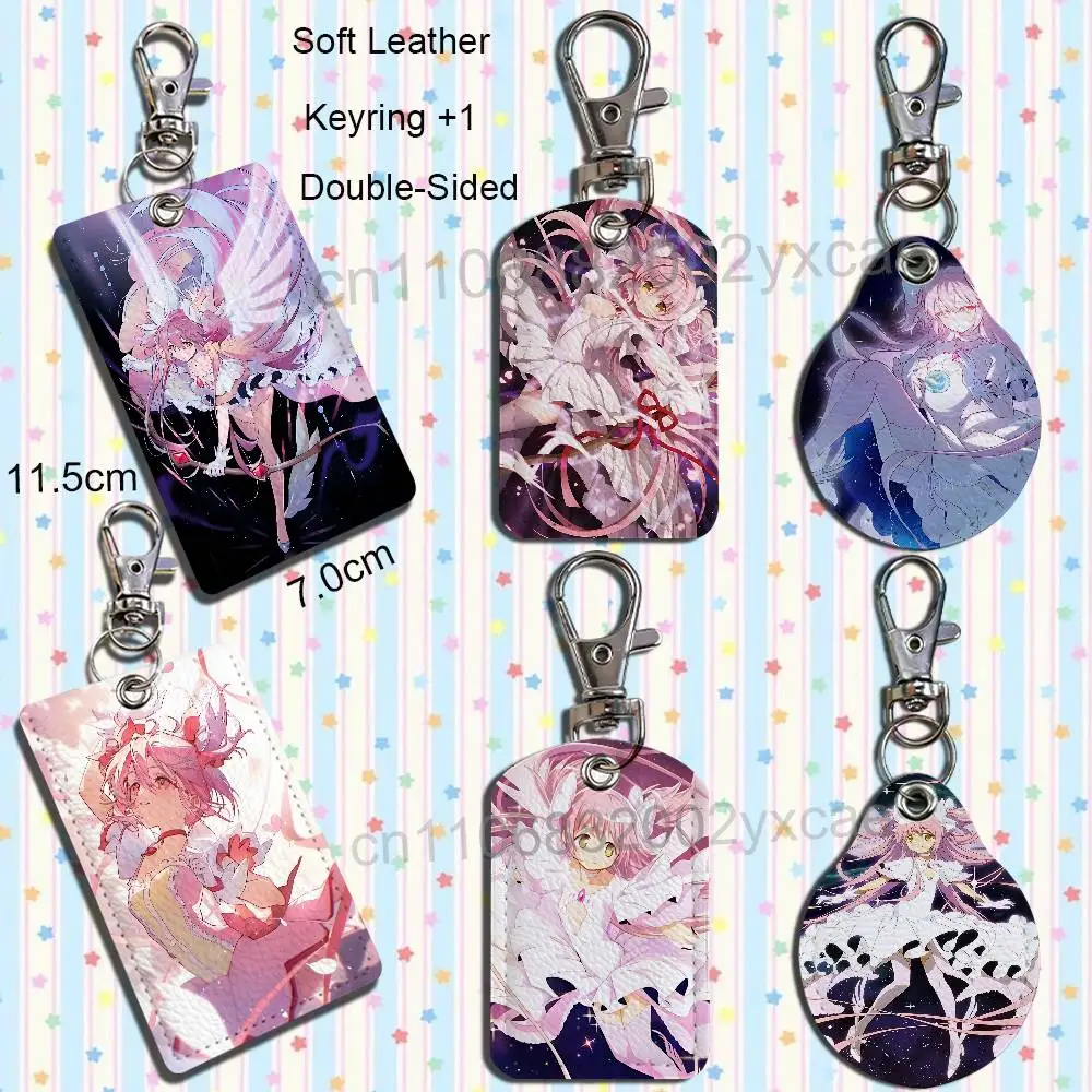 Madoka Magica gentle young Puella Magi Card Holder Keychain Key Ring Door Lock Access Protective Case For Security Gift