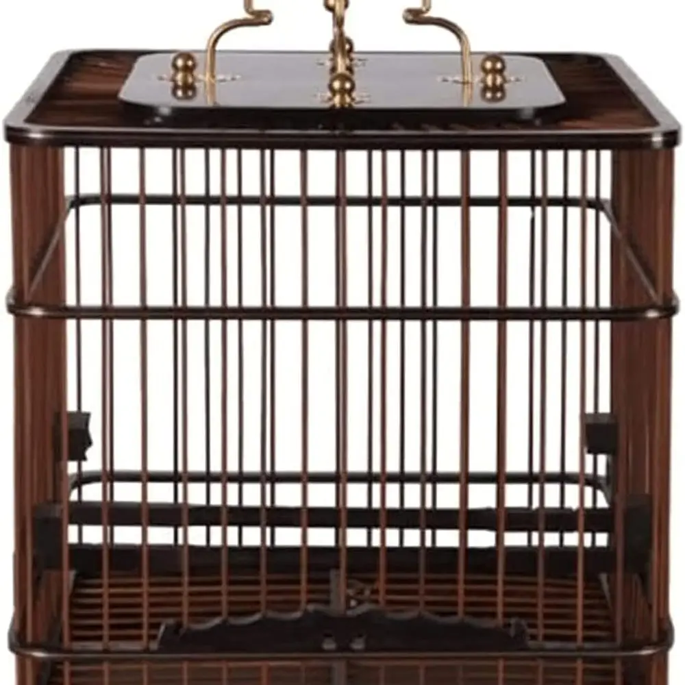 

Двухэтажная птичья клетка в стиле ретро с выдвижным ящиком для летающих птиц, новинка Aviary