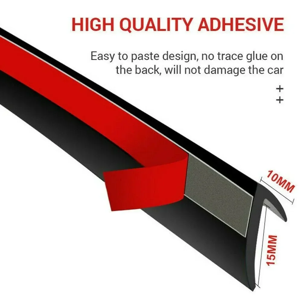 2meters 2M Sealed Strips Black Weatherstrip 4 Window Car Door Side Edge Moulding Rubber Seal Strip Trim V Shape