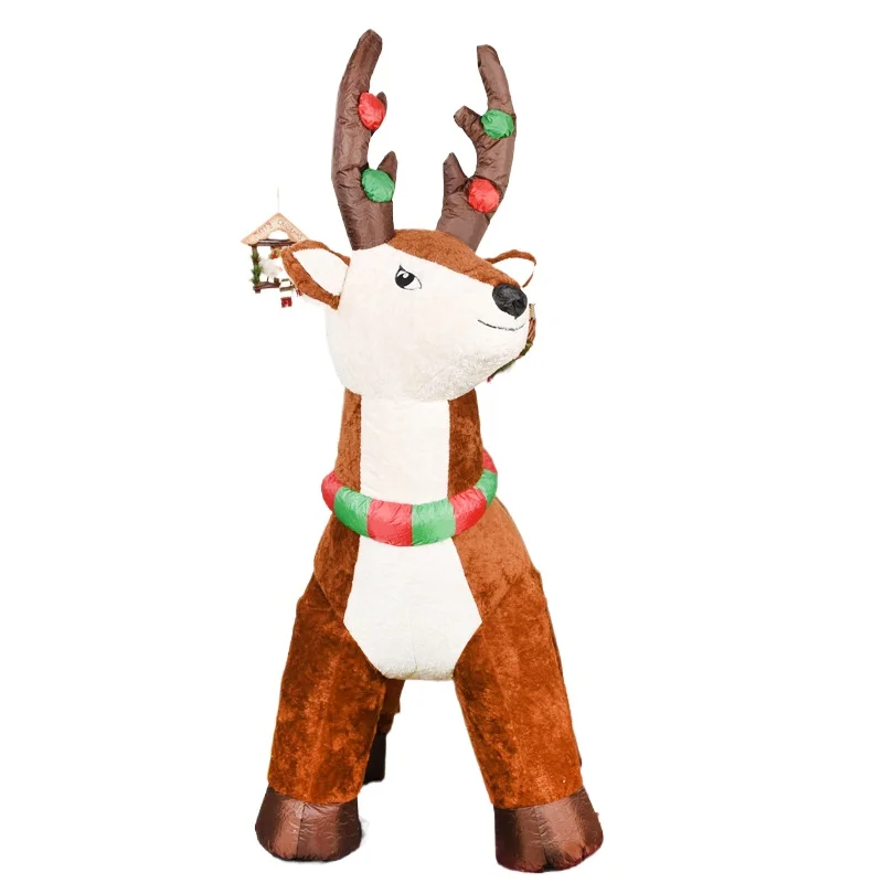 

Christmas Plush Elk Inflatable Air Mold LED Glowing Reindeer Indoor Porch Festive Party Decorations