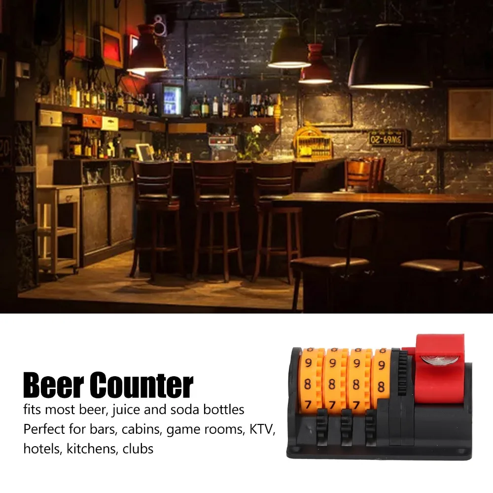 Unique Plastic Beer Bottle Opener Wall Mounted With Numbers Counting Manual Beer Can Opener Automatic Counting Corkscrew Bar