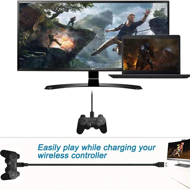 Для контроллера PS3, USB-кабель для зарядного устройства, шнур для зарядки для Sony Playstation 3, аксессуары для джойстика Gampad