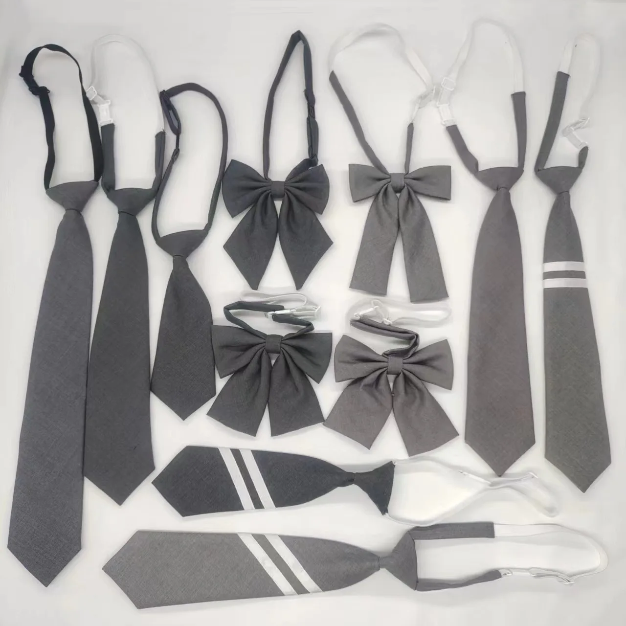 

Korean style elegant Ties for men gifts Top clothes accessories Wedding Black Gray Striped JK Ladies Collar Slim Neck Bow tie