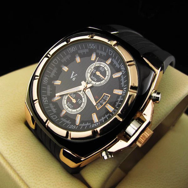 New Fashion men wristwatches rubber strap Alloy dial Men\'s sports watches LL@17