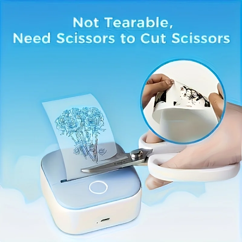 5 Rolls Clear Thermal Sticker Paper 57mm Self-Adhesive Multi-Use Labels for Portable Receipt Printers CD Labels/Name Cards