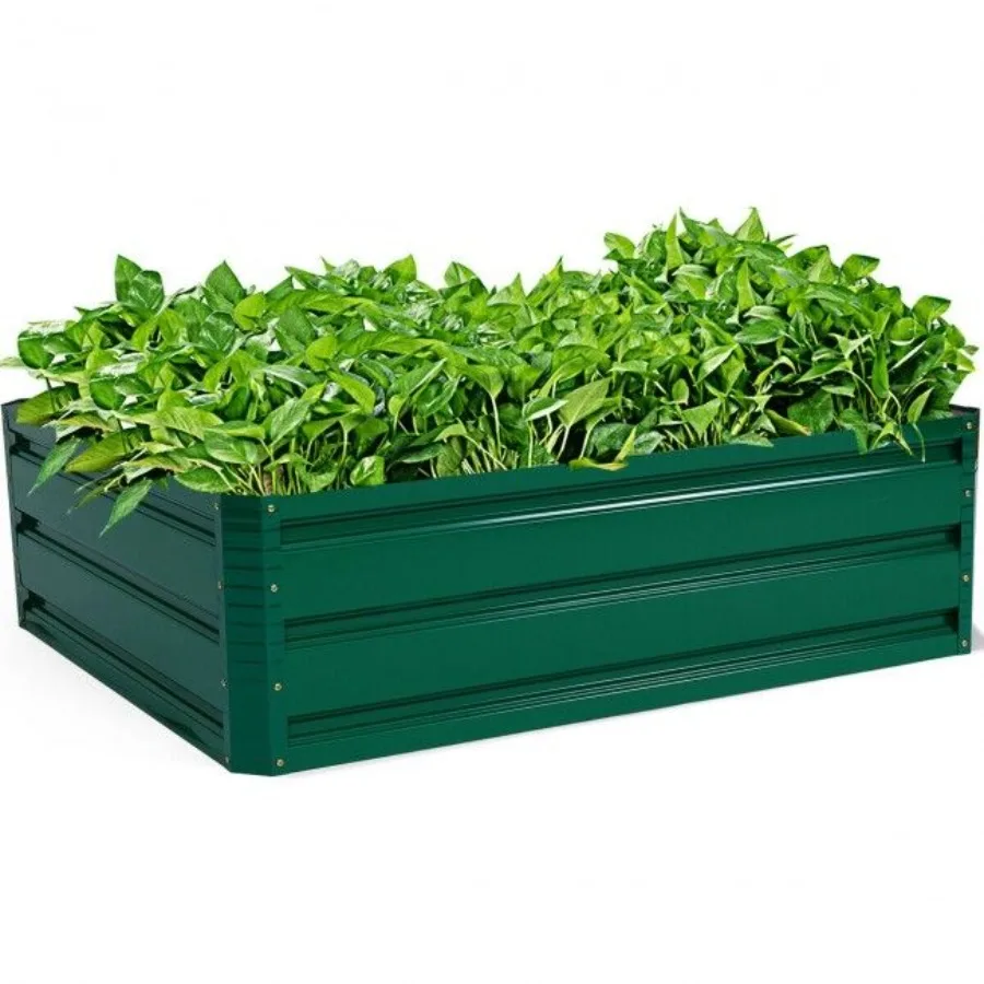 Cama de jardim elevada para pátio de 40 x 32 polegadas para plantio de flores vegetais
