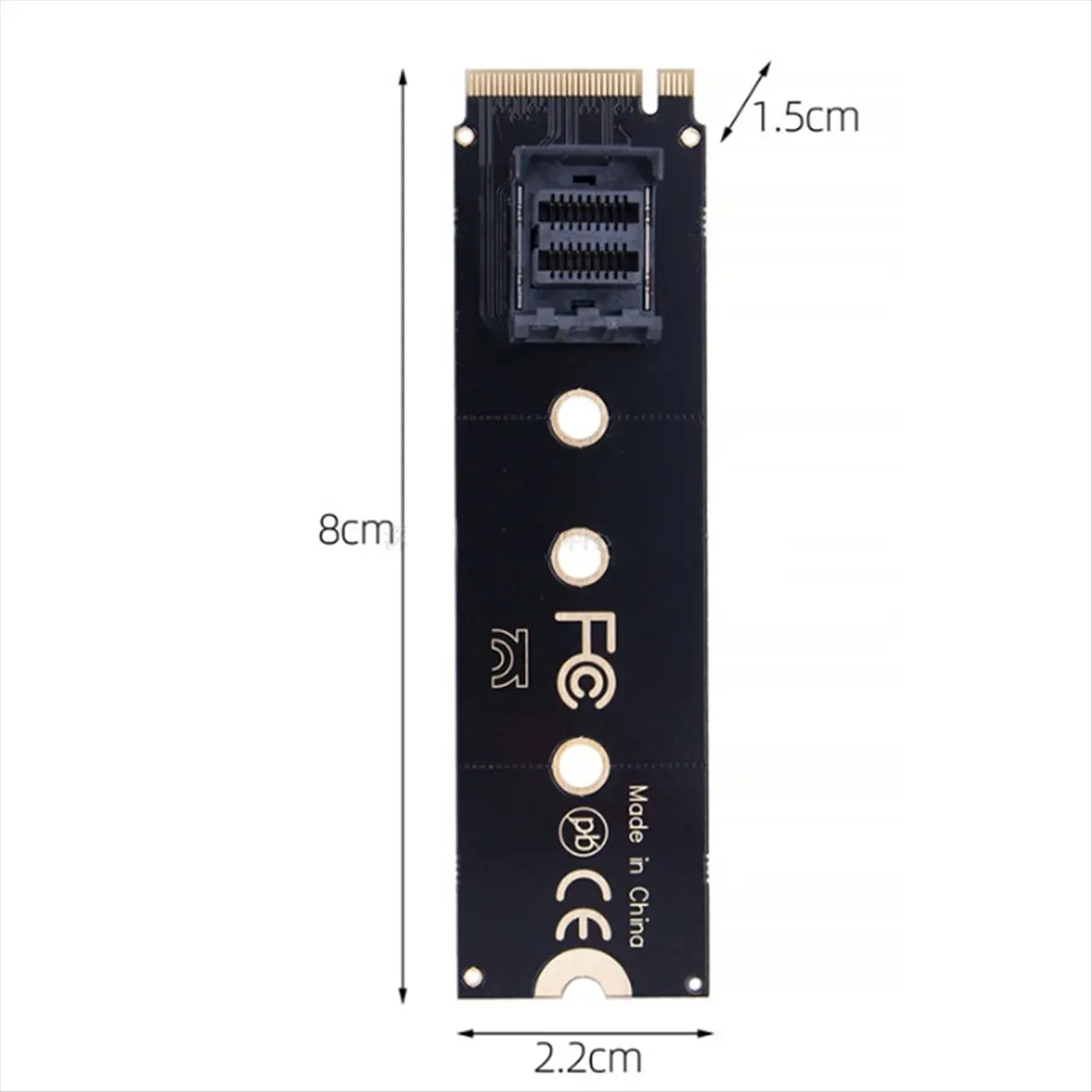 M.2 NVME to U.2 Converter Card Mkey PCIeX4 M.2 PCIe to SFF8643 Hard Disk Adapter Card M.2 NVME Support 2230/42/60/80 SSD