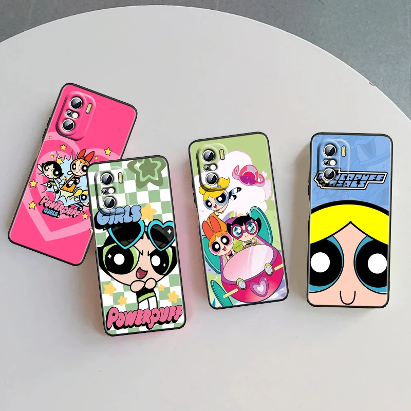 Casing ponsel kartun anak perempuan, casing ponsel hitam untuk Xiaomi Redmi 9A 9C 9AT 10C 9T 10 12C 13C A3 12 K60 A1 K50 K40 5G