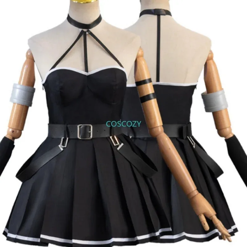 2025 Nuovo Anime Frieren Beyond Journey's End Ubel Costume Cosplay Nero Uniforme Abito Guanti Cintura Set