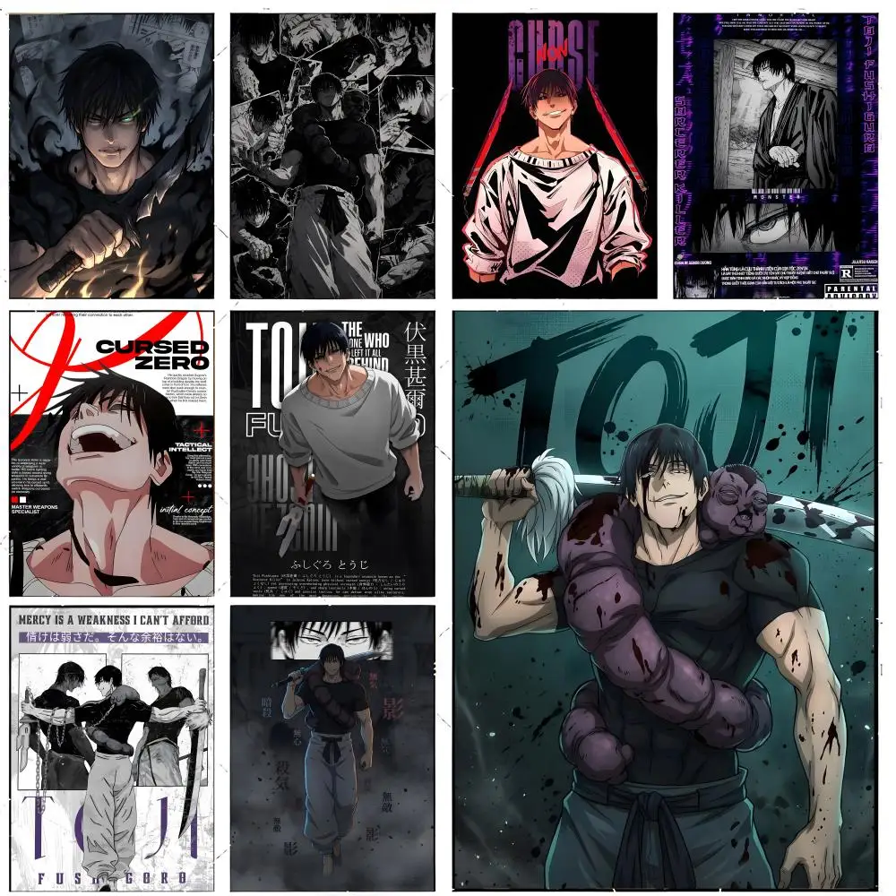 Anime Action J-Jujutsu Kaisen Fushiguro Toji Poster Premium Decor Art & Gift for Household Lounge Home Ornaments