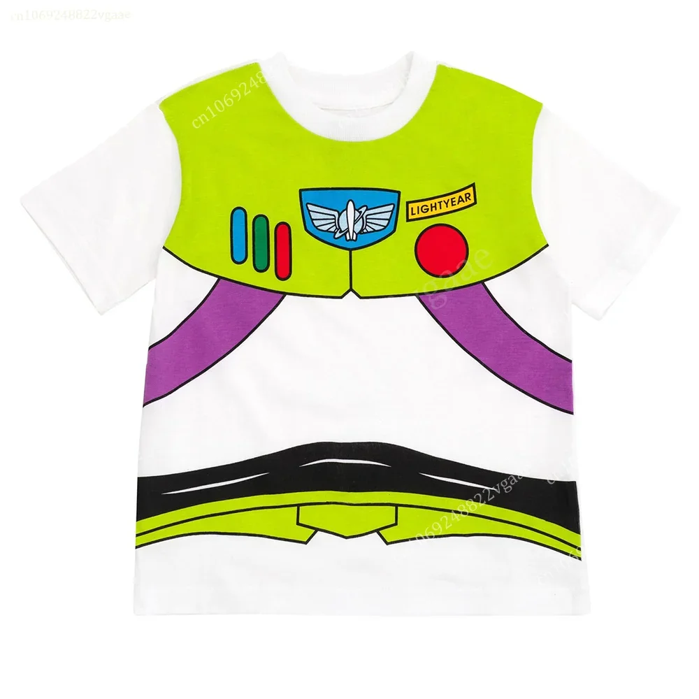 Toy Story Woody Buzz Lightyear Matching Family Cosplay T-Shirt Top Tee Family Clothes Costume Streetwear Men Women Boys Girls