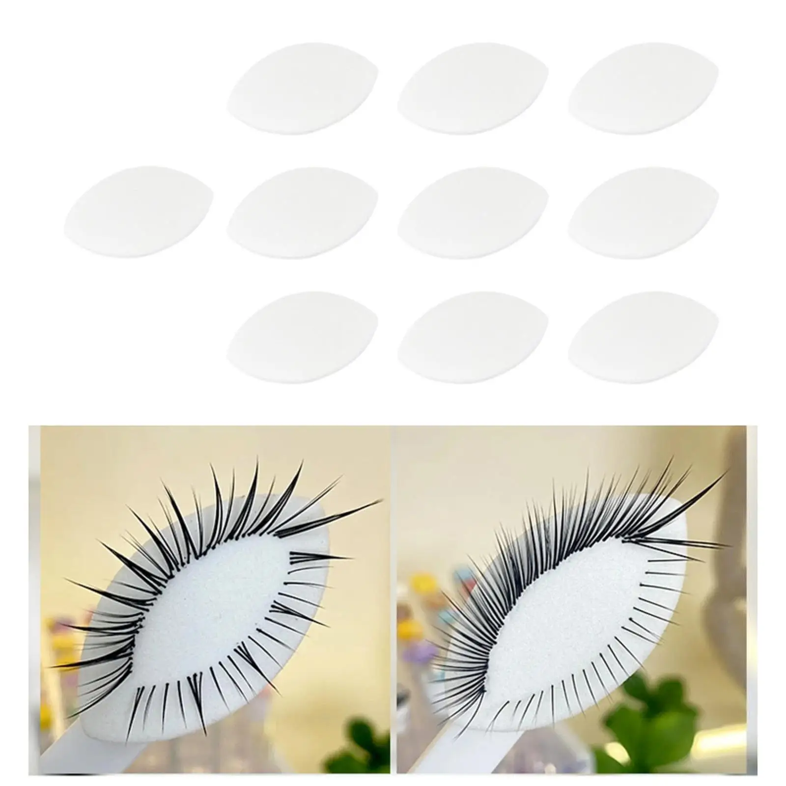 10 قطع من إسفنجات الرموش لممارسة خلاطات مكياج متعددة الوظائف #1