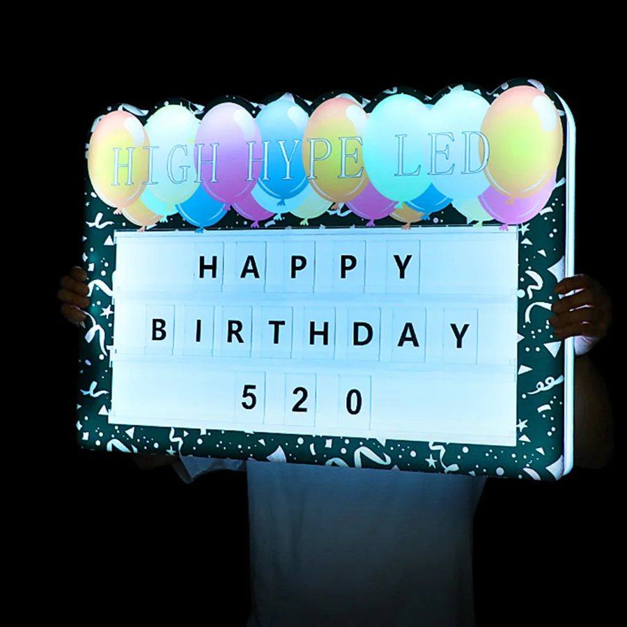 Custom VIP Bottle Presenter Service Sign Glorifier Nightclub Bar Party Happy Birthday LED Letter Message Display Board Sign