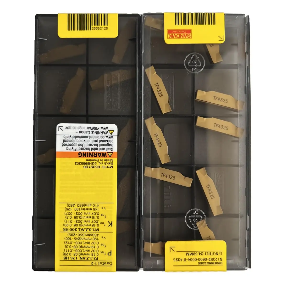 

Original blade N123K2-0600-0004-TF 4325 /Carbide CNC Blade 10 Pieces