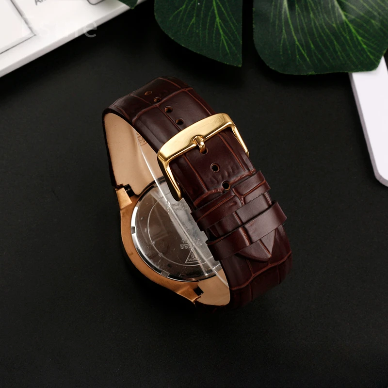 Genuine Leather Watchbands for GUESS Blue W0247G3 W0040G3 W0040G7  Watch with Male Convex Interface Watch Strap