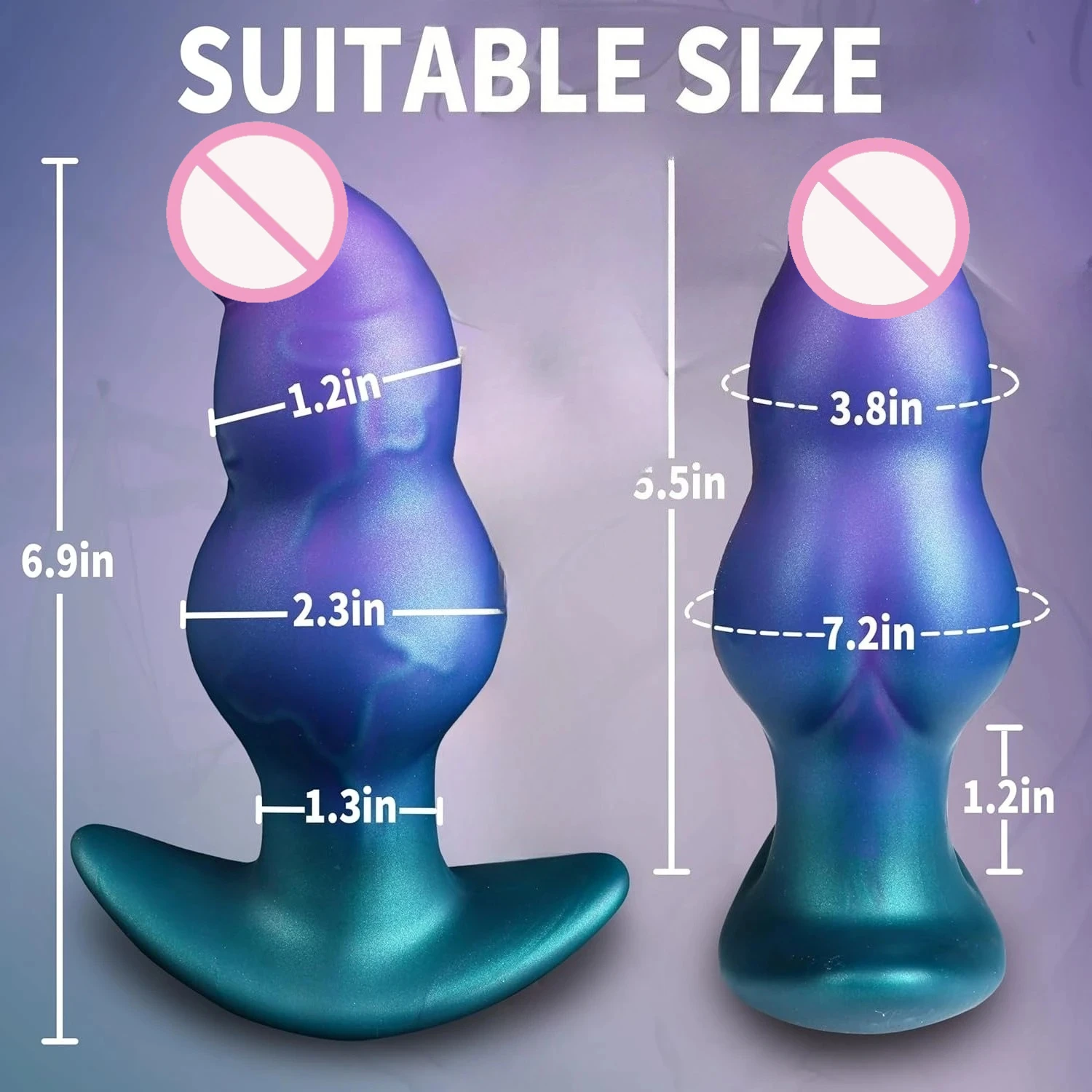Silicone Large Butt Plug Anal Toy For Comfortable Wearable Play_voghion.com